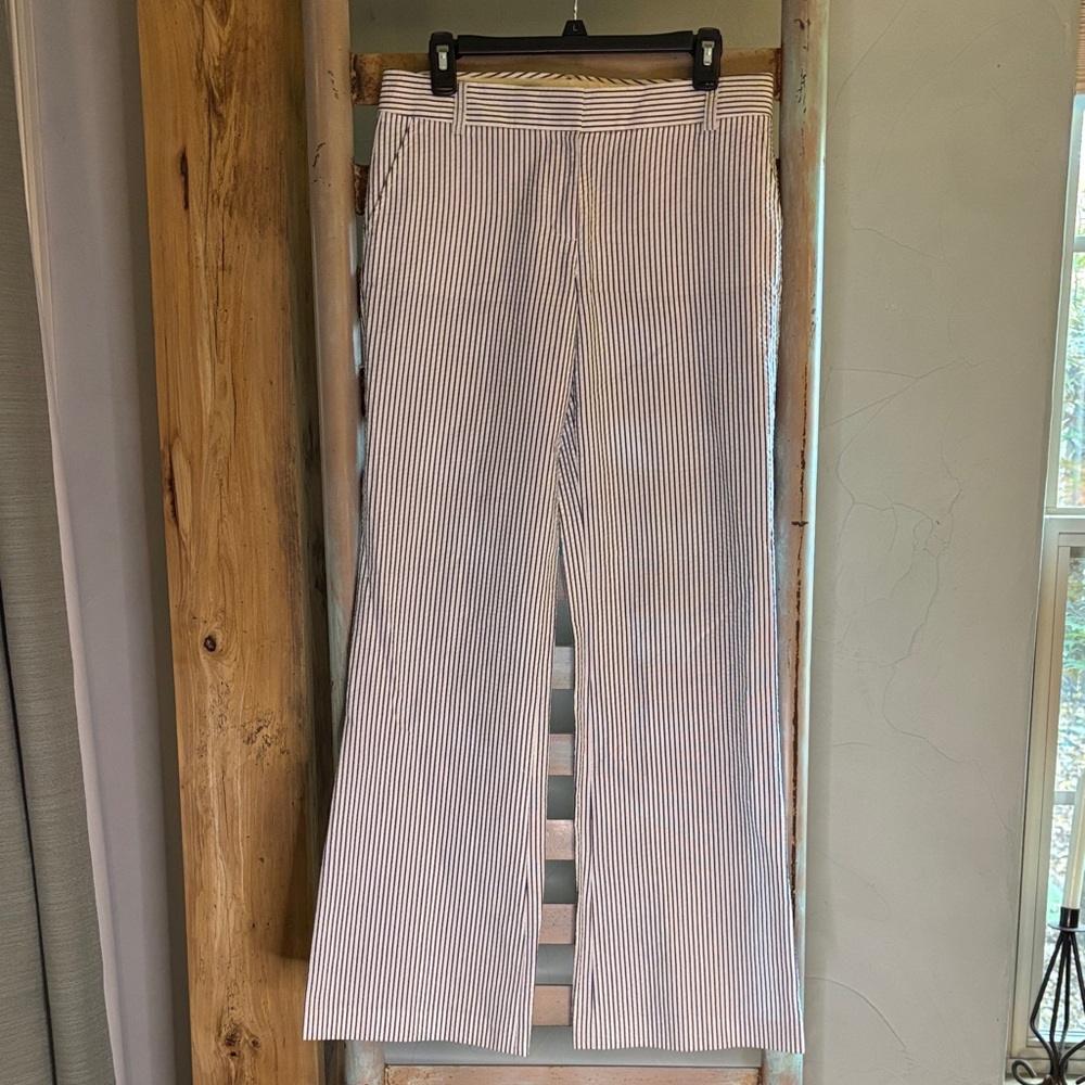 J Crew 6- Striped Wide-Leg Pants